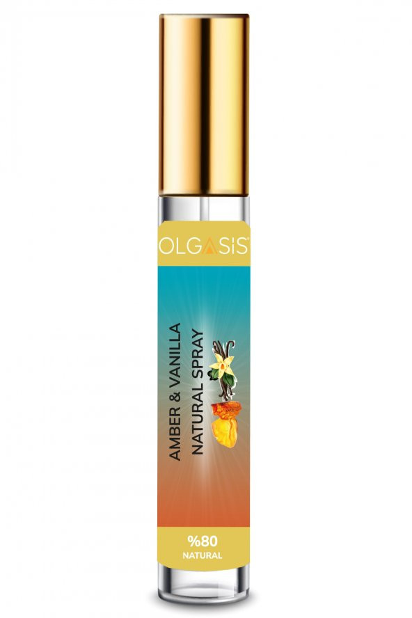 Amber & Vanilla Natural Spray 35Ml Kalem Parfüm 80 Natural Pen Parfume Amber & Vanilya Kalem Parfüm