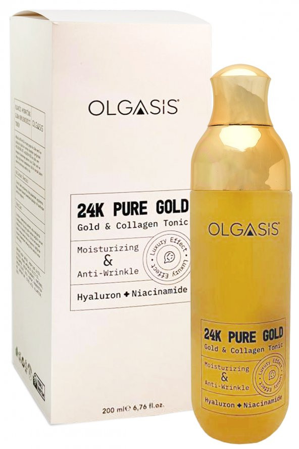 24K Pure Gold Hydrating Glow Tonic 24K Altın Granürlü Cilt Parlatıcı Yaşlanma Karşıtı Tonik 200 Ml