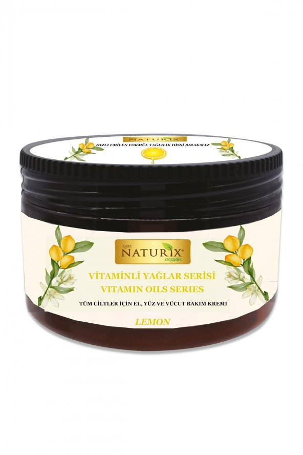 Vitaminli Yağlar Serisi Limon Özlü El Yüz Vücut Kremi 250 Ml Yoğun Nem Terapisi