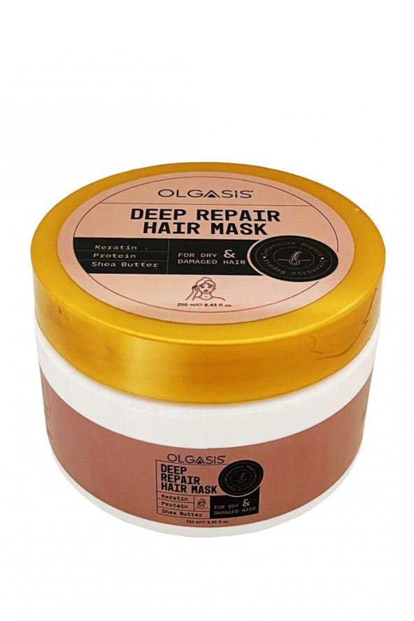 Deep Repair Hair Mask Kuru Yıpranmış Saç Yoğun Onarıcı Keratin Protein Shea Butter Saç Maskesi 250Ml