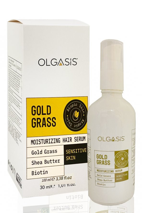 Gold Grass Hair Serum Saç Derisi Bakımı Kepek Sedef Egzama Saç Serumu Biotin Altın Otu Shea Butter