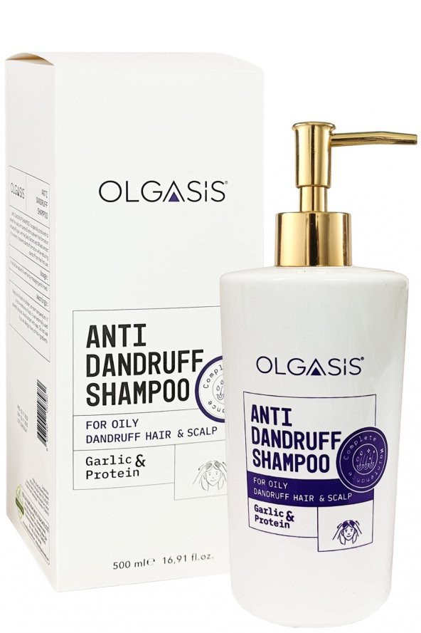 Anti Dandruff Shampoo Yağlı Ve Kepekli Saçlar Hair Scalp Şampuan Sarımsak & Protein Kokusuz 500 Ml
