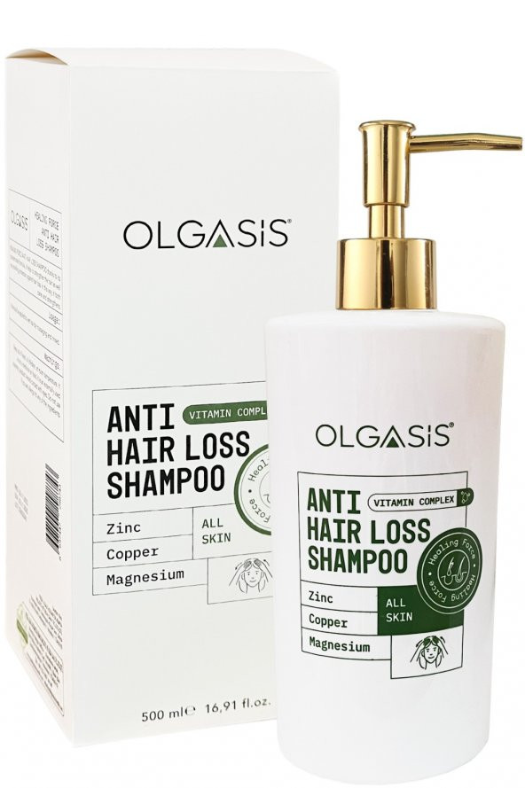 Anti Hair Loss Shampoo Saç Dökülmesine Son Vitamin Complex Şampuan Zinc - Copper - Magnesium 500 Ml