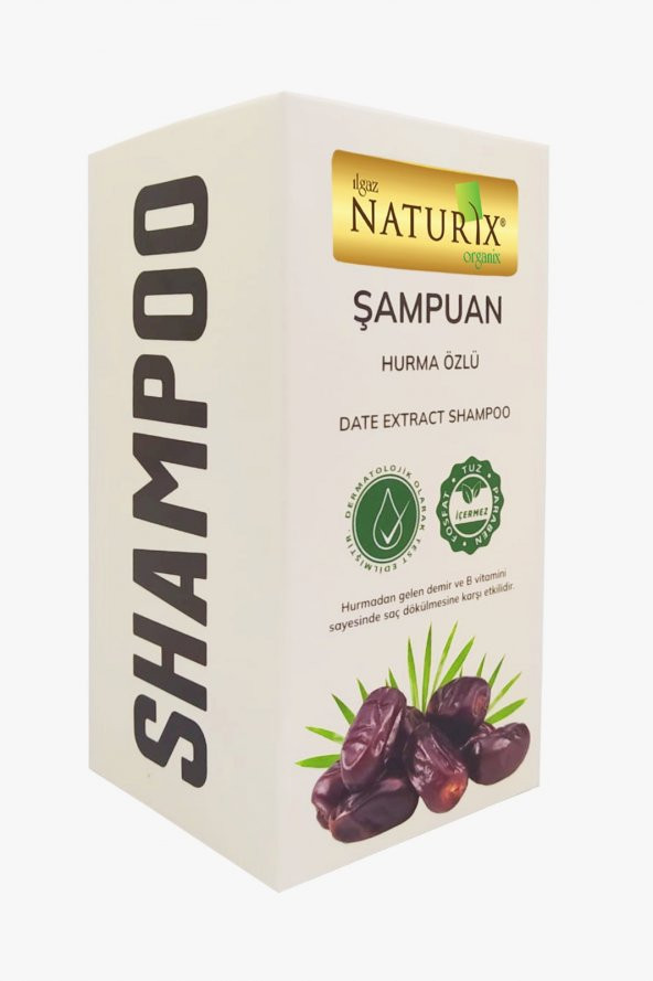 Tuzsuz Şampuan Saç Dökülmesine Karşı Hurma Özlü Saç Bakım Şampuanı Demir Ve B Vitamini Şampuan 250Ml - 2