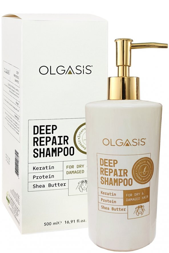 Deep Repair Shampoo Aşırı Kuru Saçlar Yoğun Onarıcı Keratin - Protein - Shea Butter  Şampuan 500 Ml