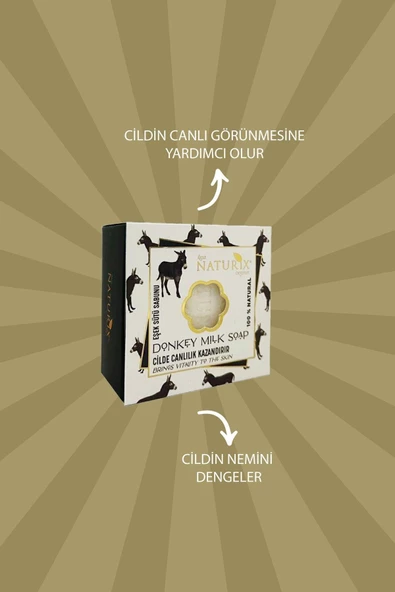 Naturix Eşek Sütü Sabunu 125 Gr - Akne Kurutucu, Cilt ve Saç İçin Doğal Sabun - 2