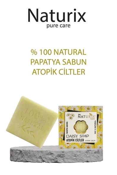 Naturix Papatya Sabunu 125 Gr - Atopik Ciltler İçin Rahatlatıcı, Nemlendirici ve Canlandırıcı Doğal Sabun