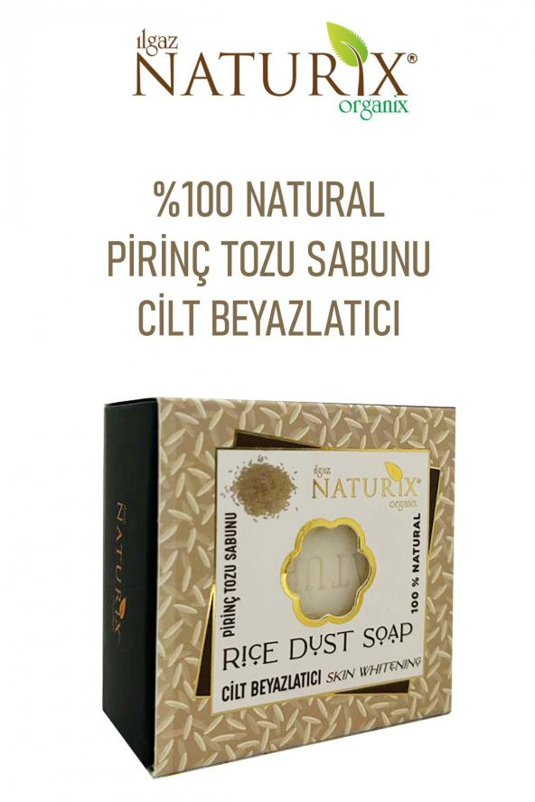 Natural Pirinç Tozu Sabun Cilt Beyazlatıcı Leke Giderici Peeling Etkili 100 Doğal Rise Dust Soap