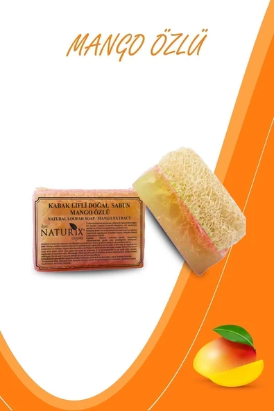 Naturix Kabak Lifli Mango Özlü Sabun 130 Gr - Nemlendirici ve C Vitaminli Peeling Etkili Sabun - 2