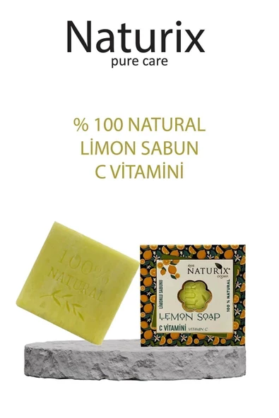 Naturix Limon Sabunu 125 Gr - Sivilce ve Siyah Nokta Karşıtı, C Vitaminli, Arındırıcı, Besleyici Etkili Sabun