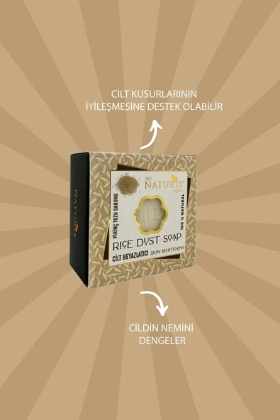 Naturix Pirinç Tozu Sabunu 125 Gr - Cilt Beyazlatıcı ve Peeling Etkili Doğal Sabun - 2