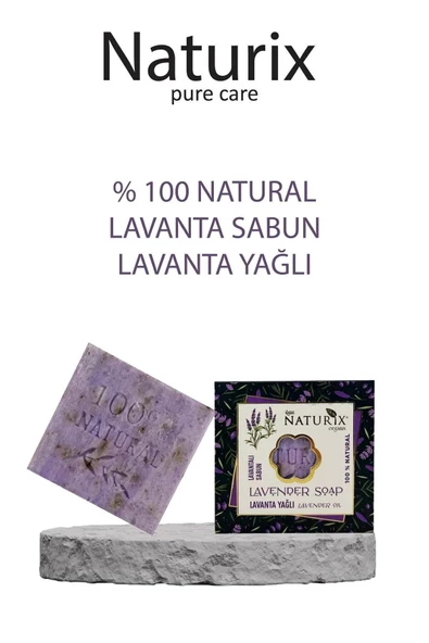 Naturix Lavanta Sabunu 125 Gr - Akne Kurutucu, Arındırıcı, Onarıcı Cilt ve Saç İçin