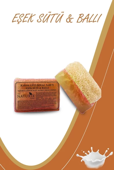 Naturix Kabak Lifli Eşek Sütü & Ballı Sabun 130 Gr İpeksi Cilt İçin Akne Kurutucu Sabun - 2