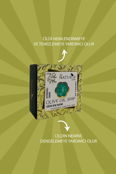 Naturix Zeytinyağlı Sabun 125 Gr - Cilt ve Saç İçin Nemlendirici ve Arındırıcı Doğal Sabun - 3