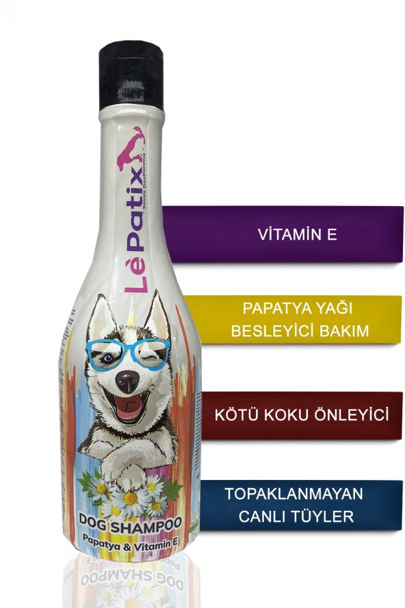 Köpek Şampuanı Koku Giderici Papatya Özlü Pet Şampuan 400 ml + Naturix Keçi Sütü Duş Jeli 400 ml