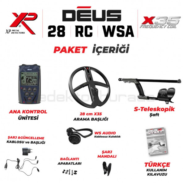 DEUS - 28cm X35 Başlık, Ana Kontrol Ünitesi (RC), WSAUDIO Kulaklık - FULL PAKET - Resim 2