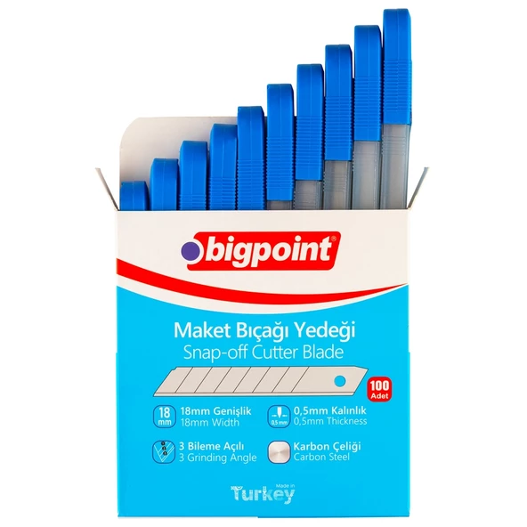 Bigpoint Maket Bıçağı Yedeği Geniş (18mm) 10'lu Kutu - 2