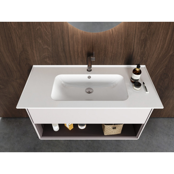 Cerastyle Turkuaz Blue Etajerli Lavabo 80x47 cm