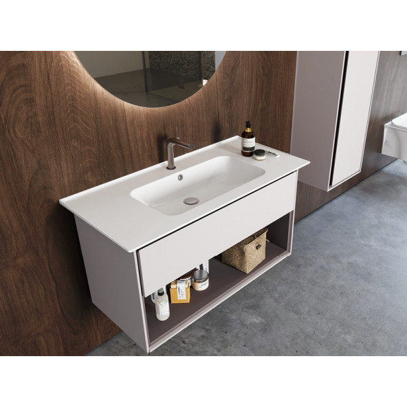 Cerastyle Turkuaz Blue Etajerli Lavabo 80x47 cm - 2