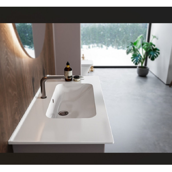 Cerastyle Turkuaz Blue Etajerli Lavabo 80x47 cm - 3