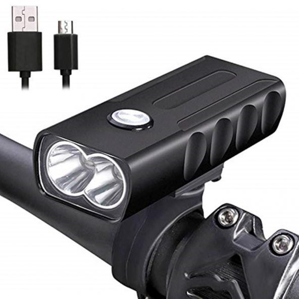 1000 Lümen Bisiklet Işığı Usb Şarj Edilebilir Led 6 Saat El Feneri 3 Modlu Suya Dayanıklı Işık