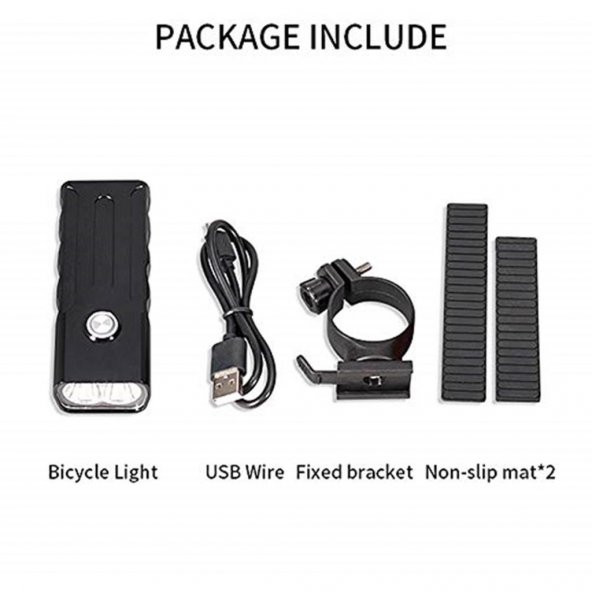 1000 Lümen Bisiklet Işığı Usb Şarj Edilebilir Led 6 Saat El Feneri 3 Modlu Suya Dayanıklı Işık - 5