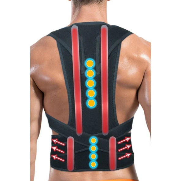 Unisex Dik Duruş Sırt Omuz Kamburluk Korsesi - 5