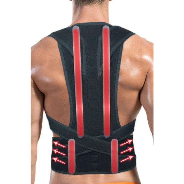 Unisex Dik Duruş Sırt Omuz Kamburluk Korsesi - 6