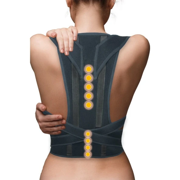 Unisex Dik Duruş Sırt Omuz Kamburluk Korsesi - 7