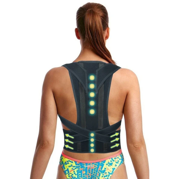 Unisex Dik Duruş Sırt Omuz Kamburluk Korsesi - 8