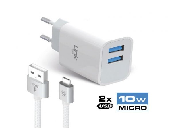 Linktech C203 Safe Micro USB 10W Dual Hızlı Şarj Aleti - 3