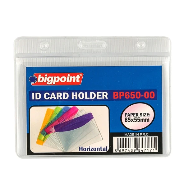 Bigpoint Korumalı Kart Poşeti Yatay Şeffaf 85x55mm 10'lu Poşet