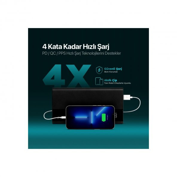 Ttec 2BB197S Recharger Mega Lcd 50.000mah Powerbank Siyah - 4