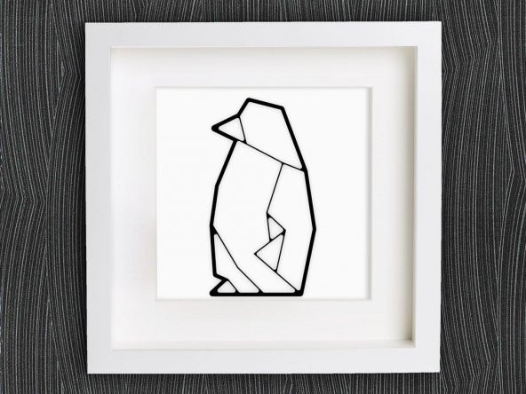 Origami Penguen Biblo Dekoratif Hediyelik Süs Eşyası Maket - 1