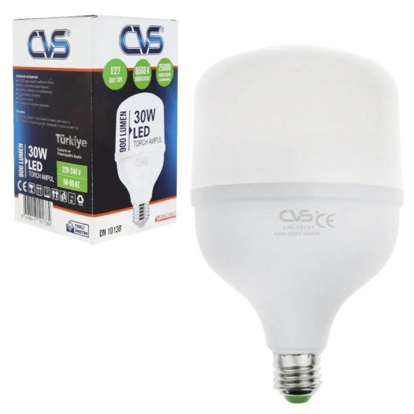CVS 10138 E27 DUY 6500K SOĞUK BEYAZ 900 LÜMEN 30W LED TORCH AMPUL - 3