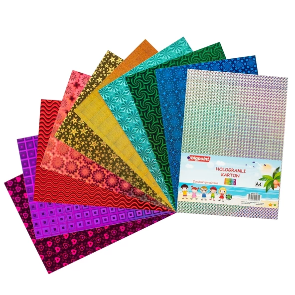 Bigpoint Hologramlı Karton A4 Karışık 50'li Poşet - Resim 2