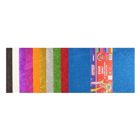 Bigpoint Simli Eva 20x30cm Karışık 10 Renk 6'lı Paket - Resim 2