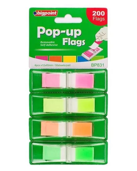 Pop-up Film İndex Yapışkanlı Ayraç 4 Renk BP831