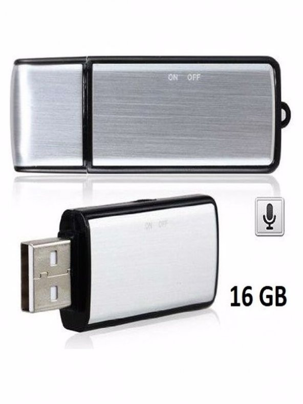 Sese Duyarlı USB Ses Kayıt Cihazı 16 GB Hafıza