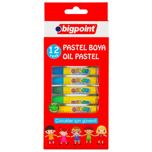 Bigpoint Pastel Boya 12 Renk 6'lı Pkaet ürün görseli