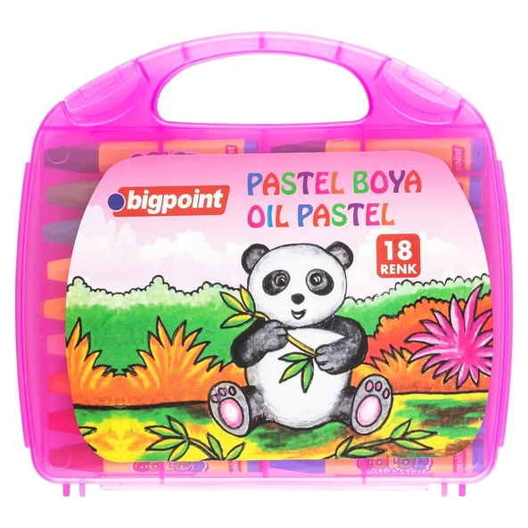 Bigpoint Pastel Boya 18 Renk - Pembe Çantalı 3'lü Paket ürün görseli