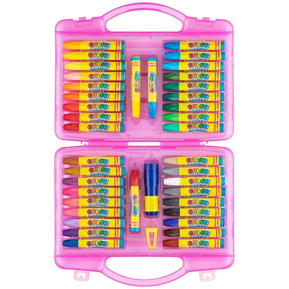 Bigpoint Pastel Boya 36+3 Renk - Pembe Çantalı 3'lü Paket - Resim 2