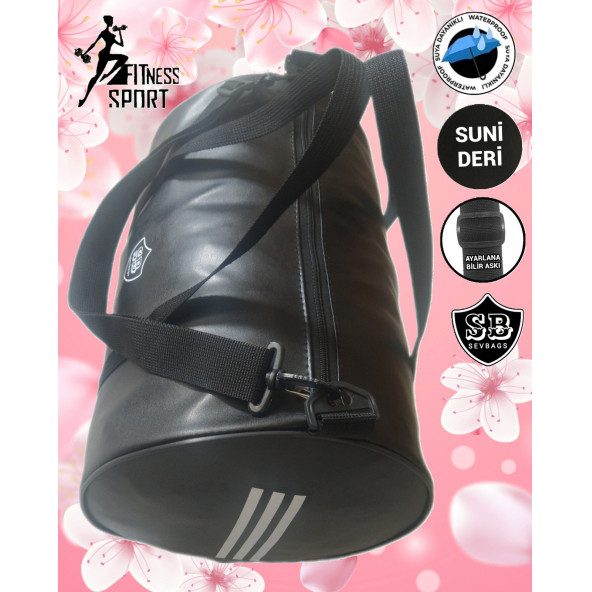 SEVBAGS SUNİ DERİ SİLİNDİR FİTNES VE SPOR ÇANTASI