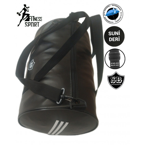 SEVBAGS SUNİ DERİ SİLİNDİR FİTNES VE SPOR ÇANTASI - 6