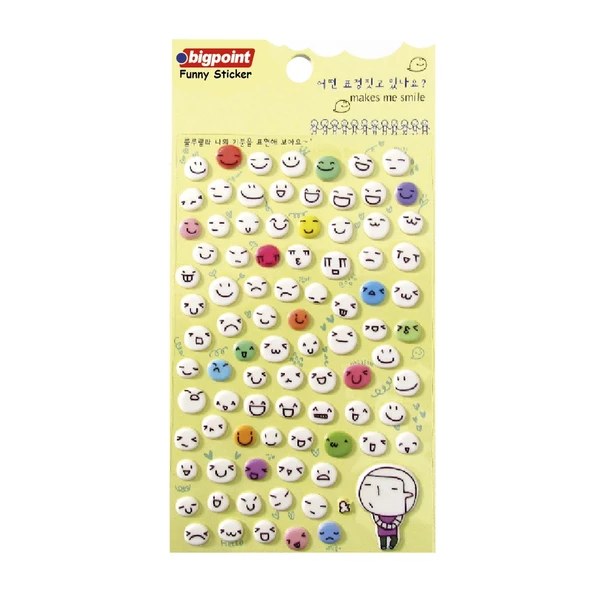 Bigpoint Sticker Karışık Smile 15'li Paket
