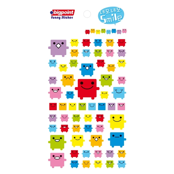 Bigpoint Sticker Robot Smile 15'li Paket