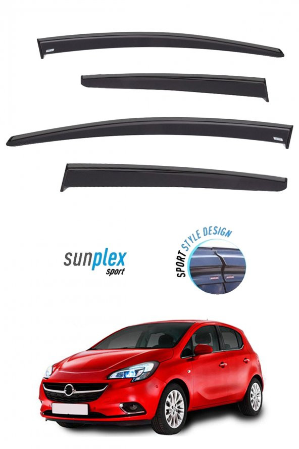 OPEL CORSA E Araca Özel Cam Rüzgarlığı Sunplex Marka Mugen 4Lü