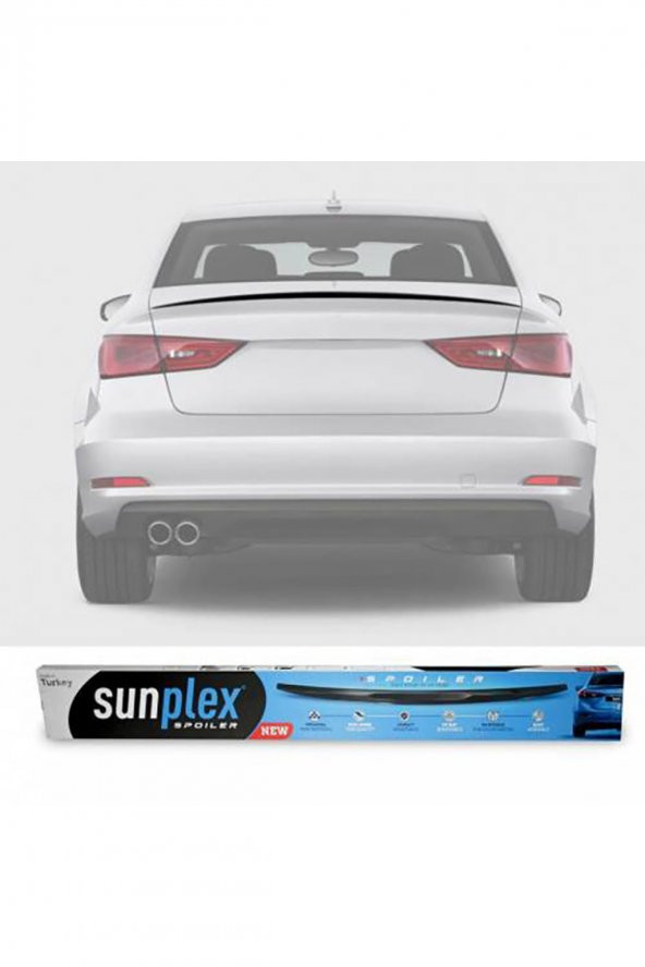 AUDİ A3 SEDAN Orjinal Bagaj Üstü Spoiler Piano Black Sunplex