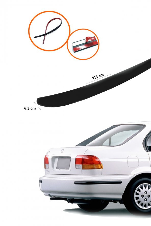 HONDA CİVİC 1996-2001 Bagaj Üstü Spoiler Piano Black