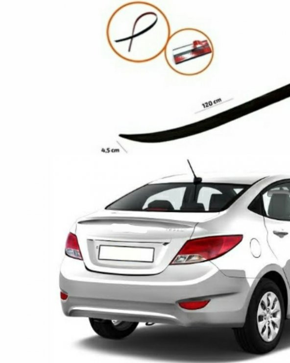 HYUNDAİ ACCENT BLUE Bagaj Üstü Spoiler Piano Black